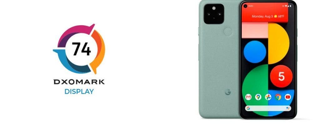 Google Pixel 5 отримав 74 бали в тесті дисплеїв DxOMark