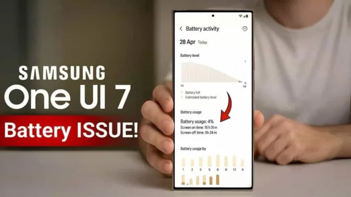 Проблеми з акумулятором у One UI 7: поради для користувачів Galaxy 8 Інтерфейс One UI 7 на Samsung Galaxy з індикатором розрядженого акумулятора