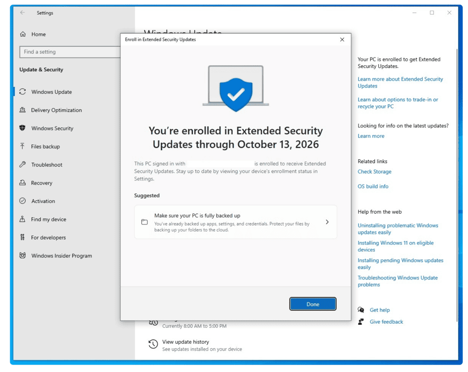Підтримка Windows 10 до 2026 року