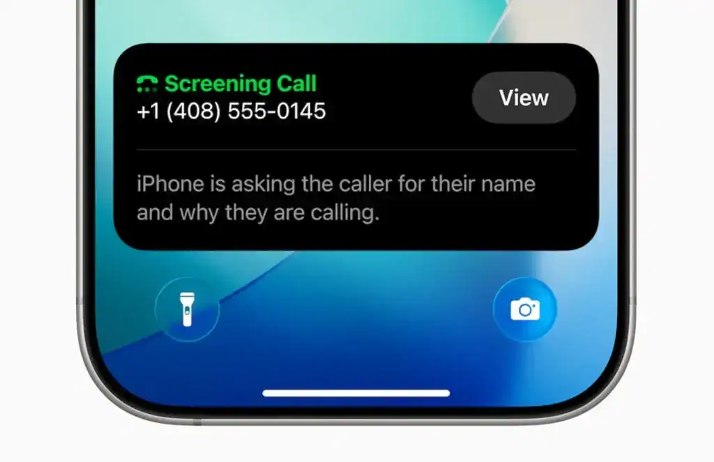 Apple Call Screening в iOS 26: нова функція керування дзвінками на iPhone 12 Скріншот функції Call Screening в iOS 26 на iPhone