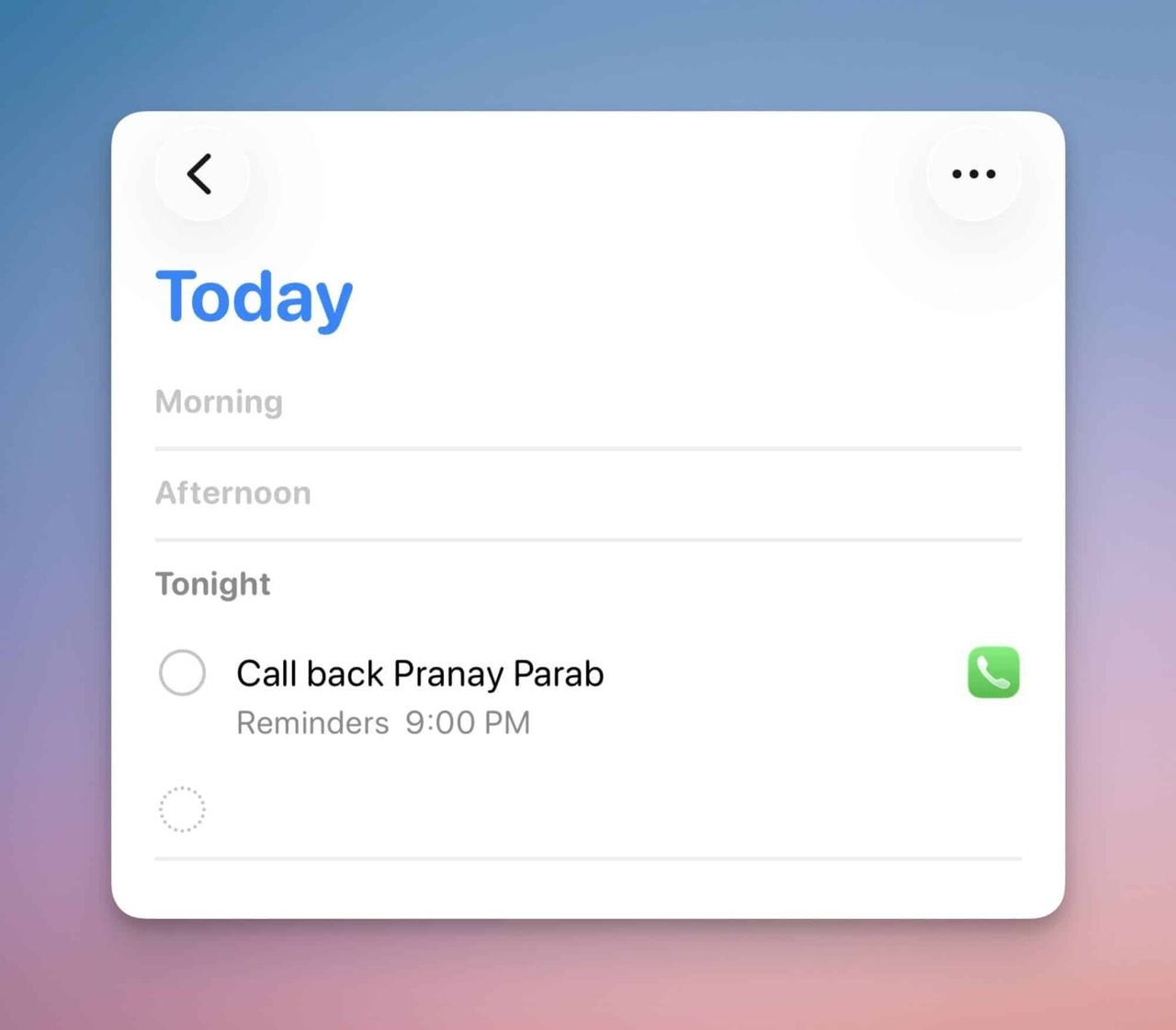 Нагадування про зворотний дзвінок в iOS 26