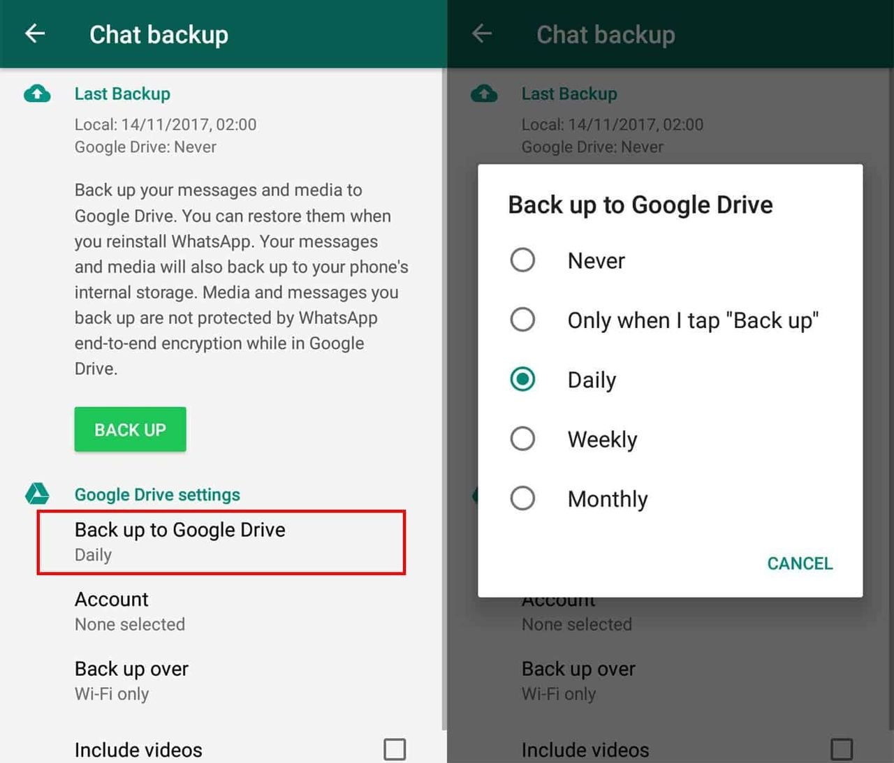 Android SMS Backup