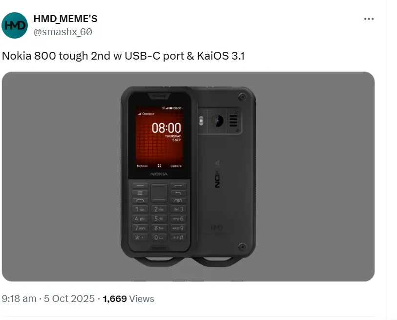 Nokia 800 Tough 2nd Gen