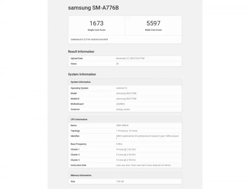 Samsung Galaxy A77