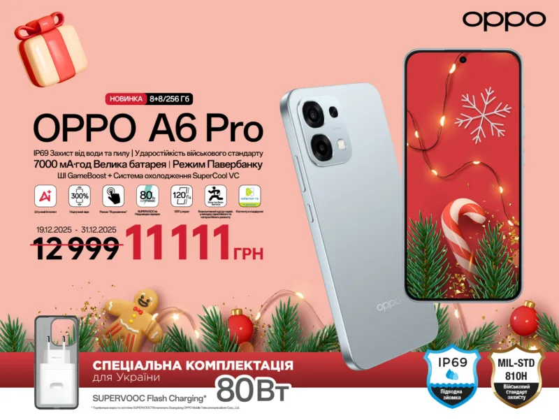 новорічний розпродаж OPPO, знижки OPPO Україна
