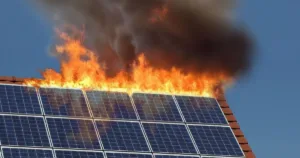 пожежна безпека сонячних панелей, пожежі сонячних електростанцій,