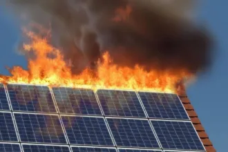 пожежна безпека сонячних панелей, пожежі сонячних електростанцій,