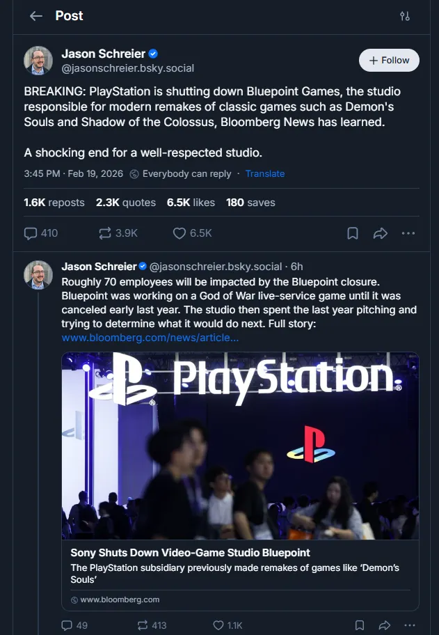 закриття Bluepoint Games закриття Bluepoint Games