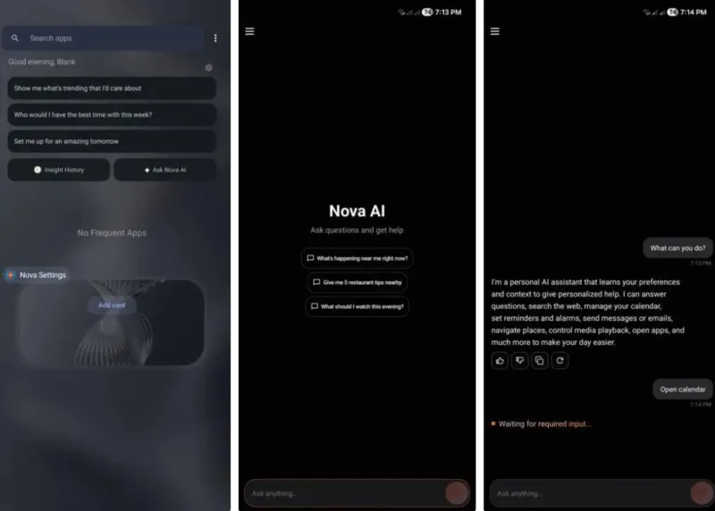 Nova Launcher AI помічник