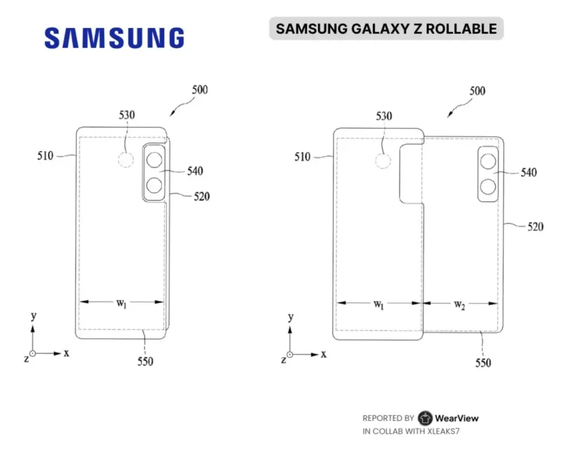 samsung rollable смартфон, rollable телефон samsung