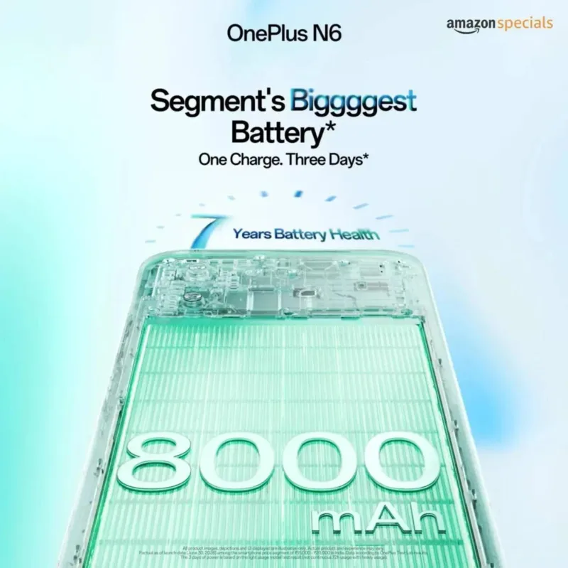 OnePlus N6 батарея 8000 мАг