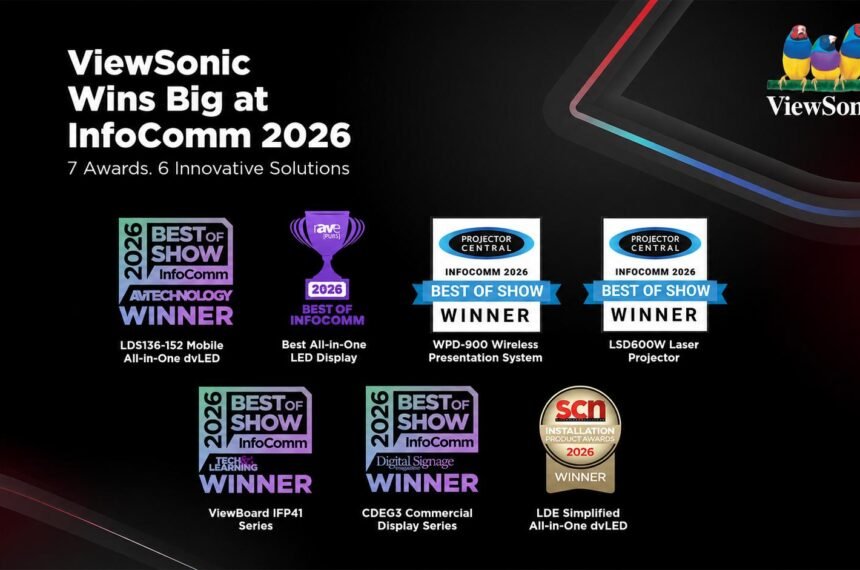 ViewSonic здобула сім нагород на InfoComm 2026 за інноваційні AV-рішення 45 ViewSonic, InfoComm 2026, AV рішення, dvLED дисплеї, ViewBoard IFP41, лазерні проєктори ViewSonic, ProAV технології, digital signage