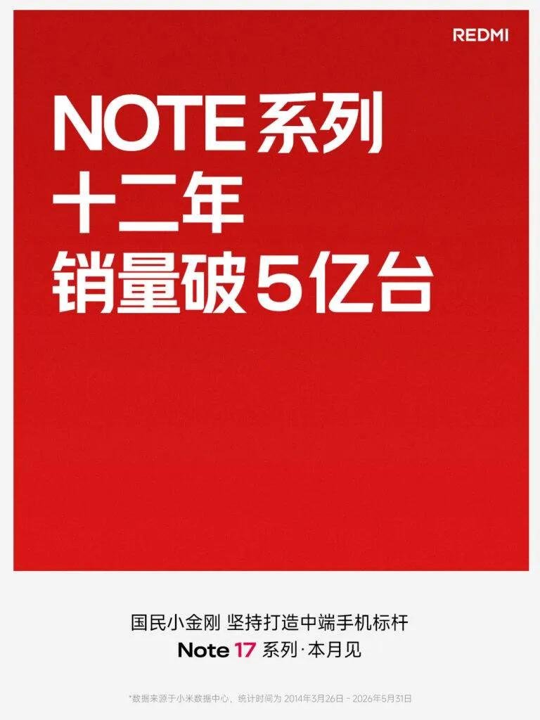 Redmi Note 17, Redmi Note 17 Pro, Redmi Note 17 Pro Max